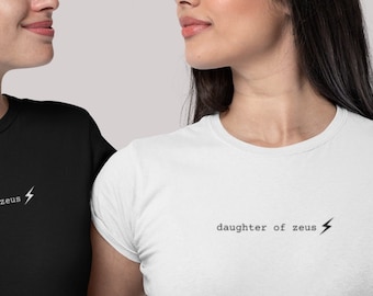 son/daughter/child of zeus | unisex men's and women's t-shirt | percy jackson shirt | heroes of olympus shirt | minimal merch