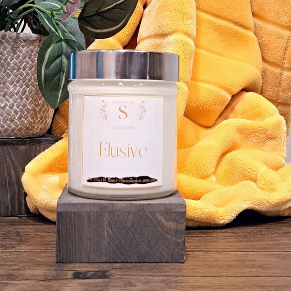 Elusive Scented Candle | Sandalwood Scent | Gift For Him | Handmade Soy Candle