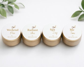 Colección completa de velas / Las 5 velas de soja / Caja de autocuidado / Set de regalo de aromaterapia hecho a mano