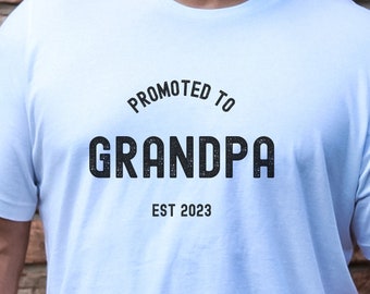 Grandpa Shirt New Grandpa Gift for Grandpa Established 2023 Shirt Father's Day Gift Papa Gift Pregnancy Announcement Grandparents Shirt