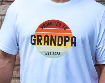 Grandpa Shirt New Grandpa Gift for Grandpa Established 2023 Shirt Father's Day Gift Papa Gift Pregnancy Announcement Grandparents Shirt