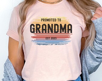 Grandma Shirt New Grandma Gift for Grandma Established 2023 Shirt Mother's Day Gift Nana Gift Pregnancy Announcement Grandparents Shirt