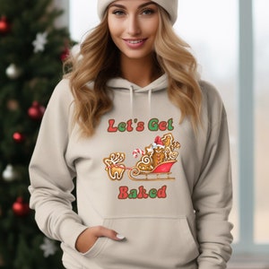 Lets Get Baked Christmas Sweatshirt Funny Christmas Sweatshirt Gingerbread Christmas Crewneck Christmas Baking Sweater Womens Christmas Etsy