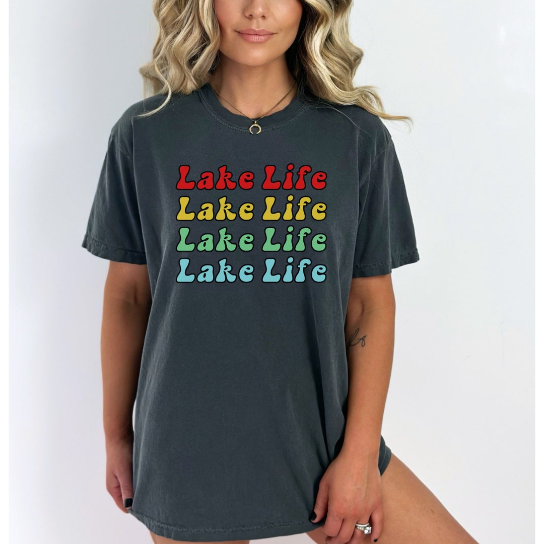 Lake Shirt Comfort Colors Retro Lake Life Shirt Gift for Etsy