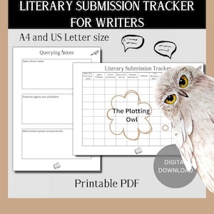Digital or Printable Writers Authors Literary Submission Tracker Planner PDF Query Letter Querying Book Novel Planner Creative Writing Tools