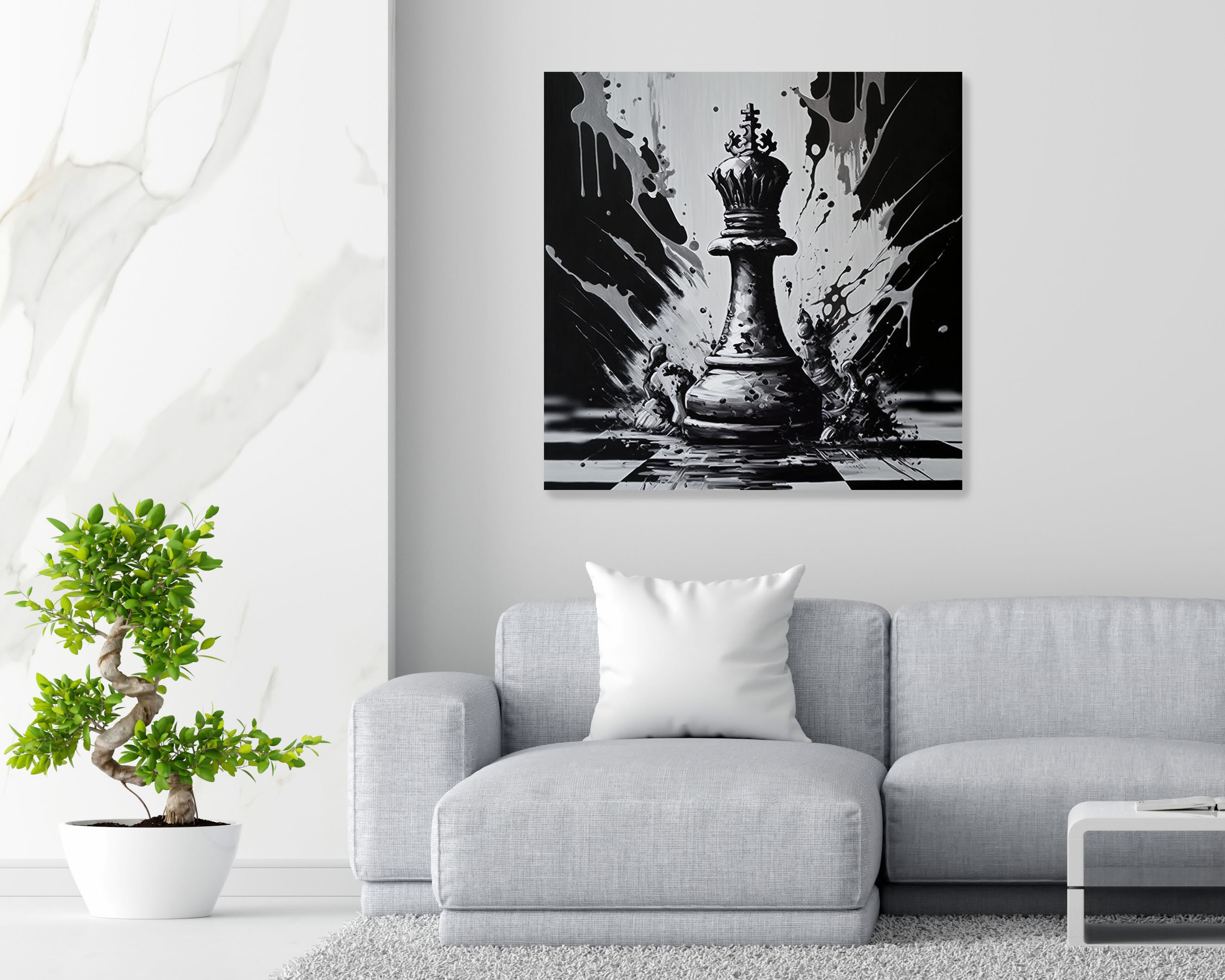 Game of Chess, 1555 Canvas Wall Art Print, Home Decor