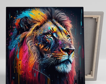 Lion Wall Decor, Canvas Or Poster, Lion Art, Animal Wall Art, Wildlife Decor, African Safari Decor, Big Cat Decor, King Of The Jungle