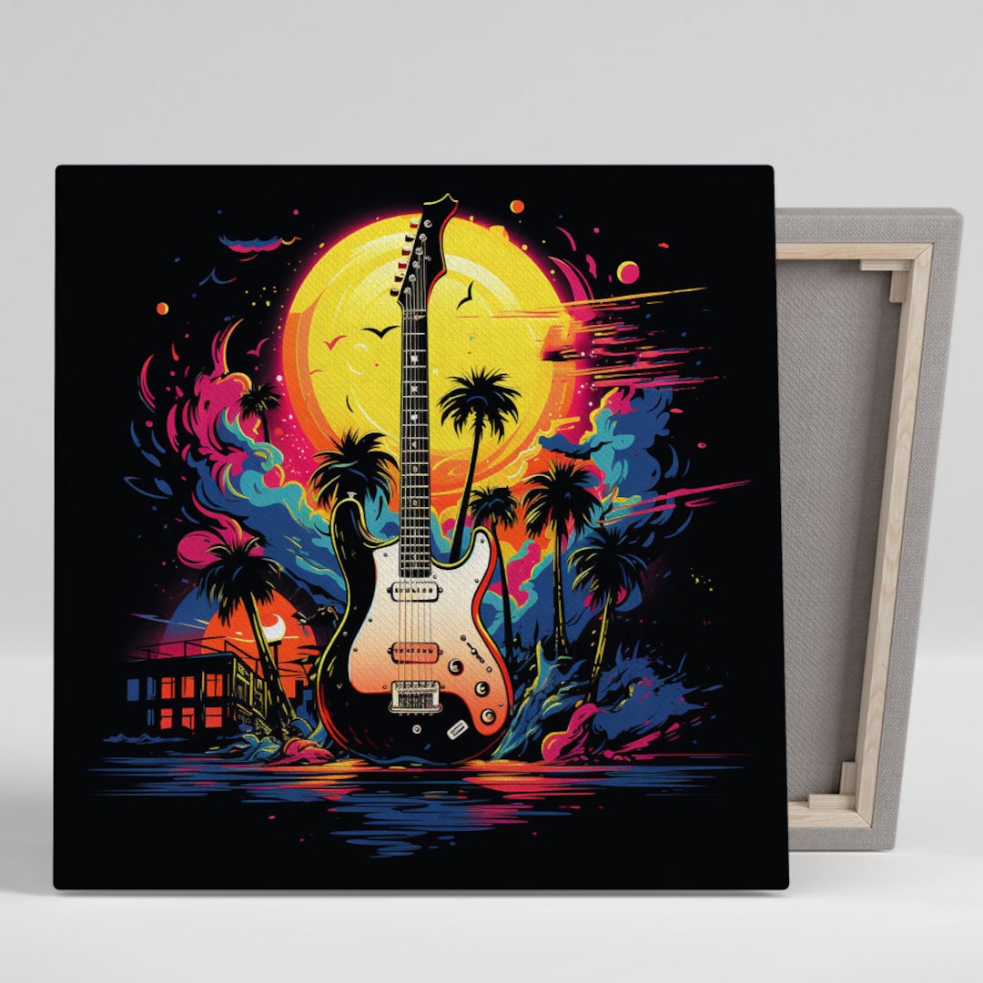 Guitar Wall Art, Canvas or Poster, Guitar Wall Decor, Music Home