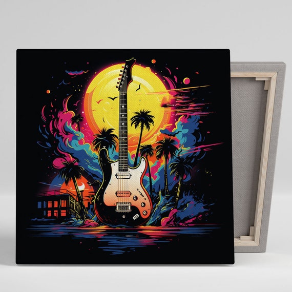 Guitar Wall Art, Canvas or Poster, Guitar Wall Decor, Music Home