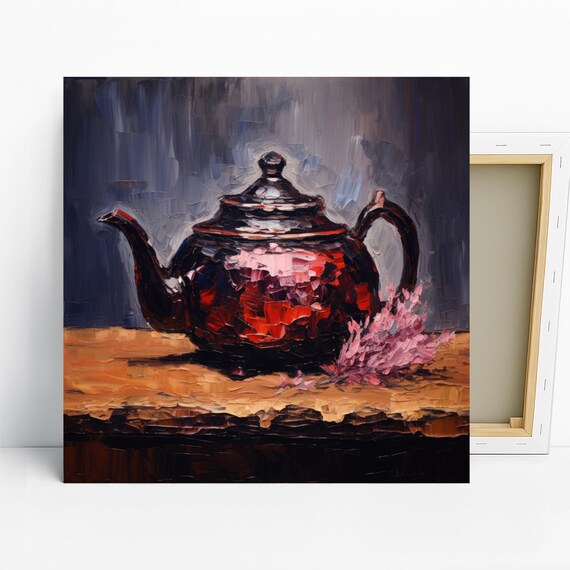 Teapot Art, Canvas or Poster, Still Life Traditional Decor