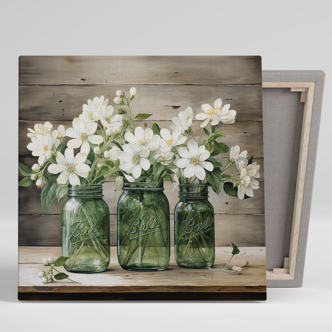 Flower in Vase Wall Art, Canvas or Poster, Floral Elegance