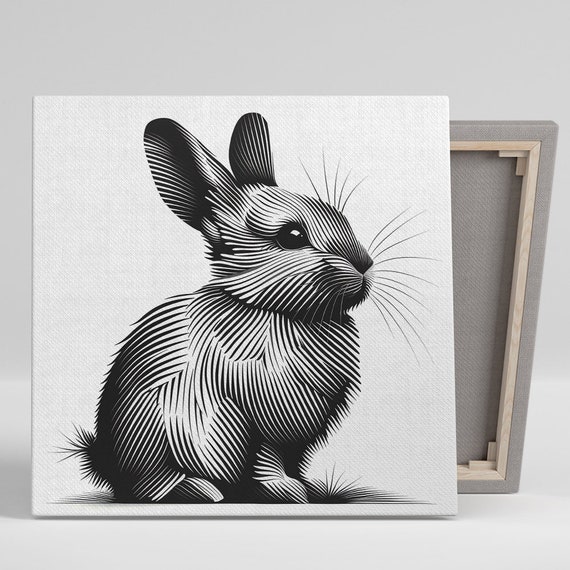 Rabbit Silhouette Art