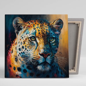 Leopard Wall Art, Canvas Or Poster, Leopard Wall Decor, Leopard Art, Leopard Wall Decor, Leopard Art Print, Wild Animal Wall Art image 1