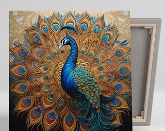 Peacock Decor, Canvas Or Poster, Modern Decor, Home Wall Art, Contemporary  decor, Living Room Decor, Living Room Decor, Peacock Wall  Art