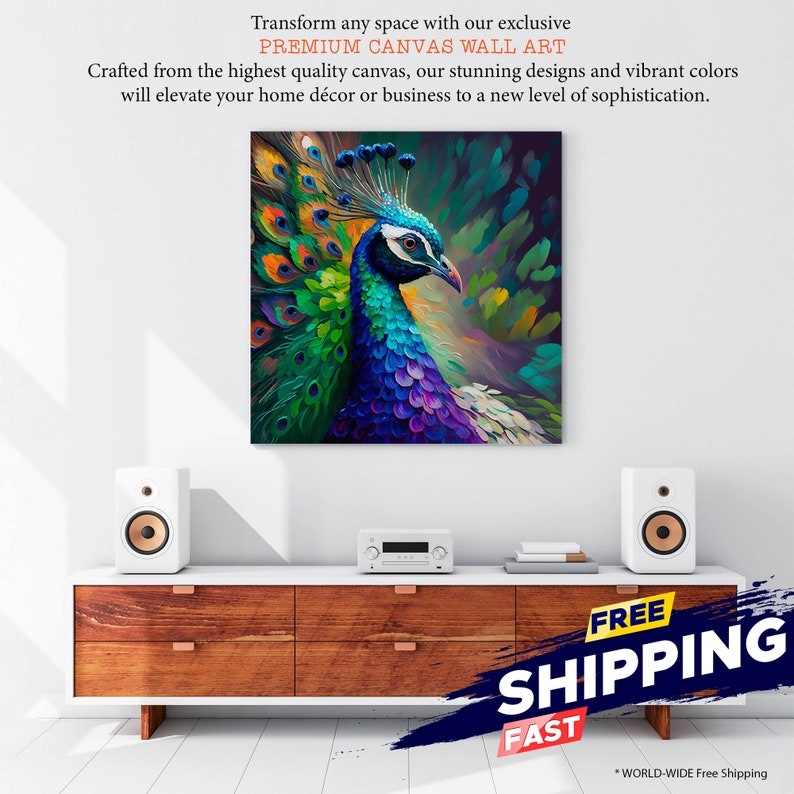 Peacock Wall Art Peacock Decor Peacock Home Decor Peacock Etsy