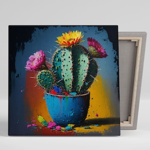Cactus Wall Decor, Canvas Or Poster, Succulent Art, Desert Decor, Plant Wall Art, Cactus Home Decor , Botanical Decor, Cactus Home Decor