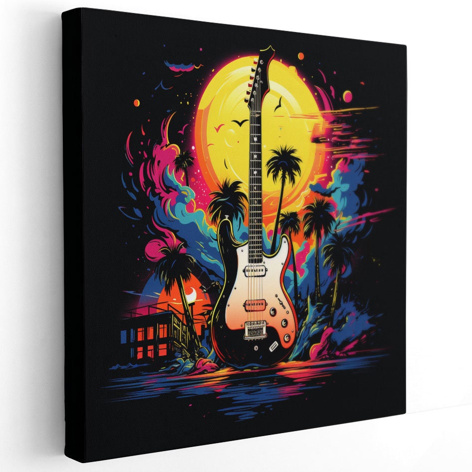 Guitar Wall Art, Canvas or Poster, Guitar Wall Decor, Music Home
