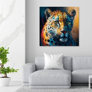 Leopard Wall Art, Canvas Or Poster, Leopard Wall Decor, Leopard Art, Leopard Wall Decor, Leopard Art Print, Wild Animal Wall Art image 5
