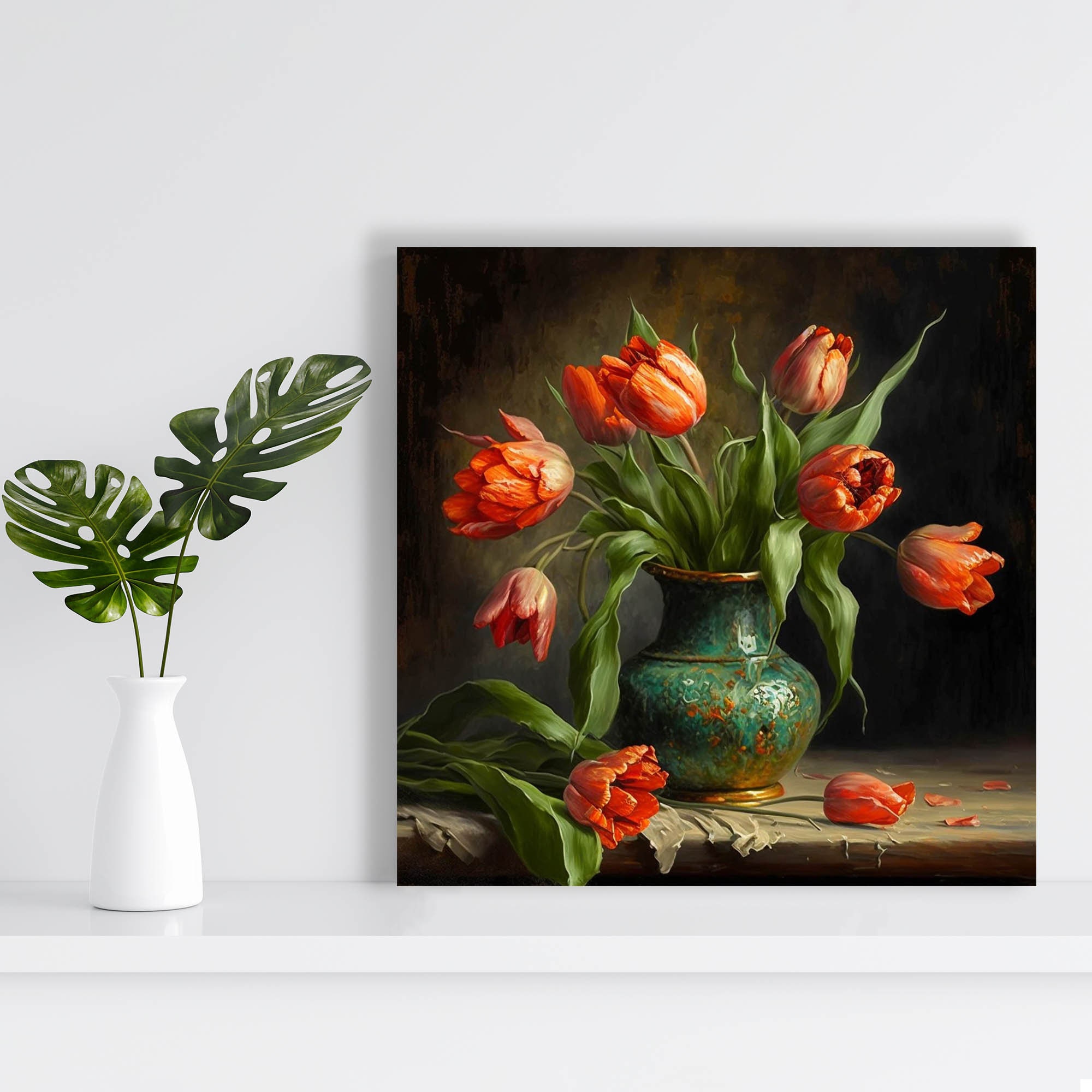 Tulip Flower Wall Art ,canvas or Poster, Floral Wall Decor, Pink Tulip ...