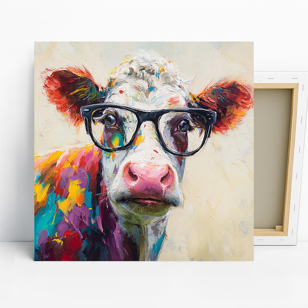 Buy Highland Cow Art, Canvas or Poster, Pop Art Bohemian Decor, Living Room  Kitchen Bedroom Office Wall Art, Multicolor Pink Black White Online in