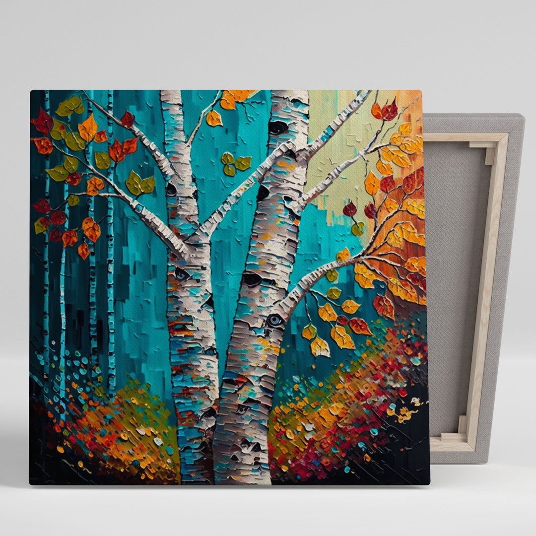 Birch Tree Wall Art, Canvas or Poster, Birch Tree Wall Hanging, Nature