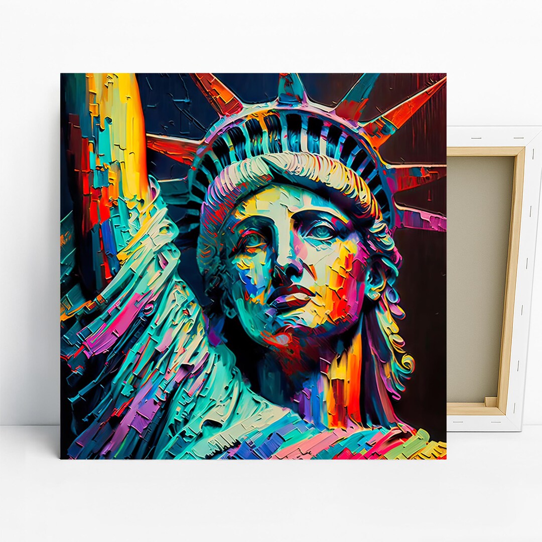 Statue of Liberty Art, Canvas or Poster, Pop Art Modern Glam Decor