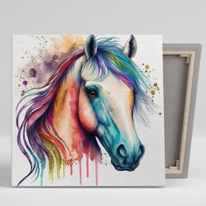 Animals Wall Art, Canvas Or Poster, Horse Wall Art, Farmhouse Wall art, Abstract Horse Wall Poster, Farm House Wall Posters