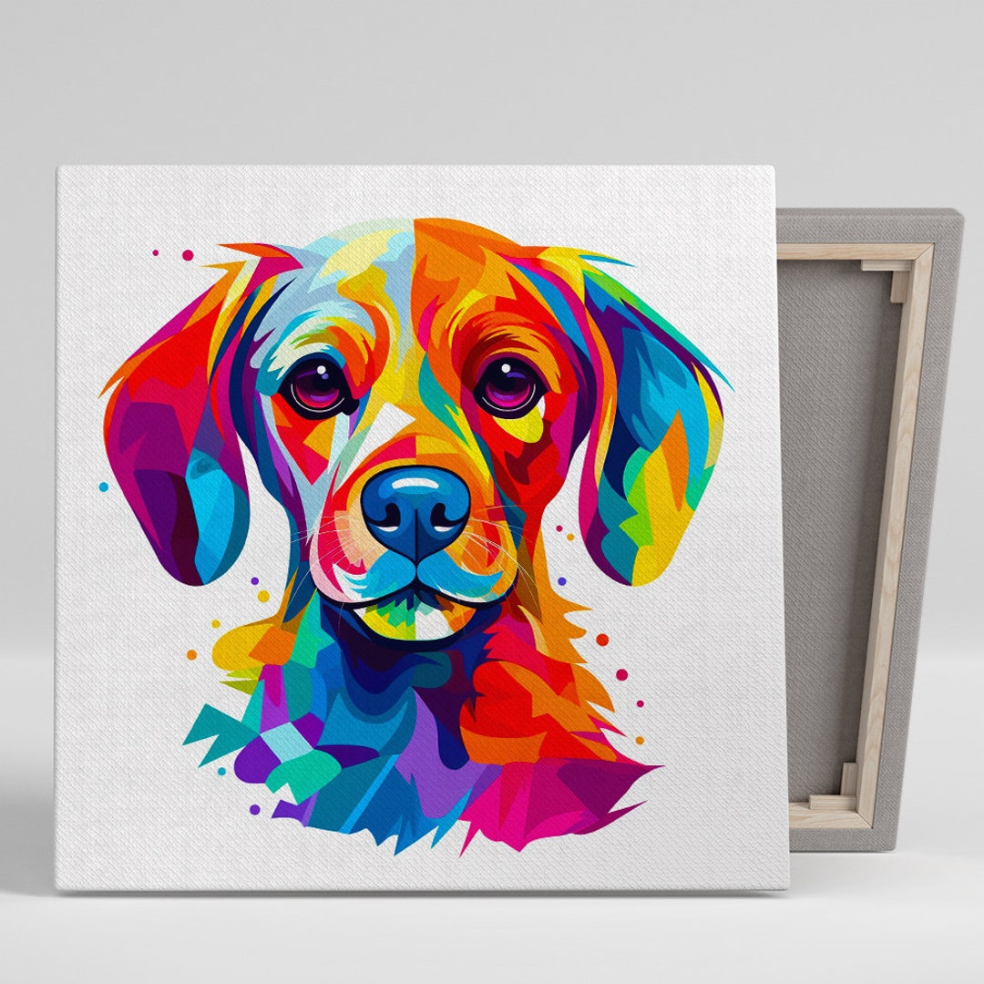 新作。手作り額付き作品　title「Let it BEAGLEワンコ」 Beagle Art, Canvas or Poster, Whimsical Contemporary Decor, Living