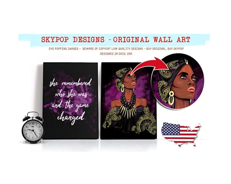 Framed African American Wall Art Black Woman Wall Art Set Etsy
