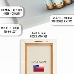Arte de unicornio, lienzo o póster, decoración de píxeles caprichosa, arte de pared para habitación infantil, dormitorio, sala de juegos, guardería, multicolor, rosa, azul y dorado. imagen 5