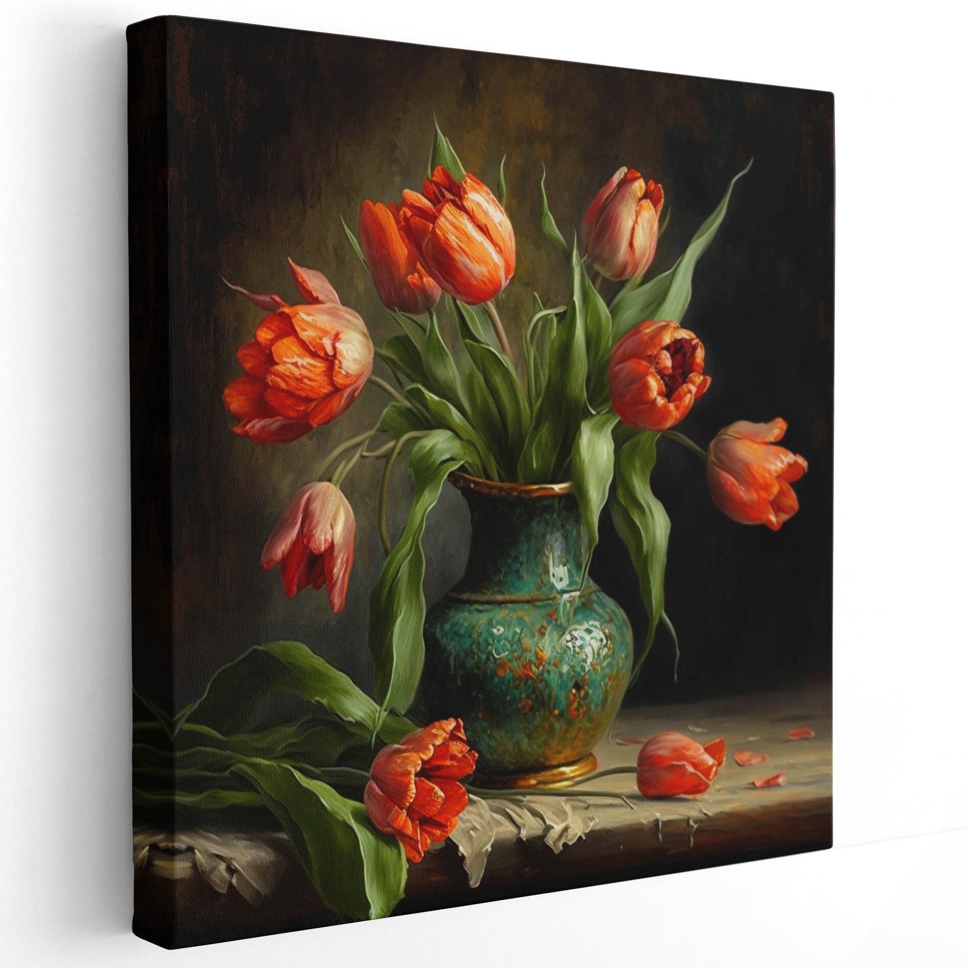 Tulip Flower Wall Art ,canvas or Poster, Floral Wall Decor, Pink Tulip ...