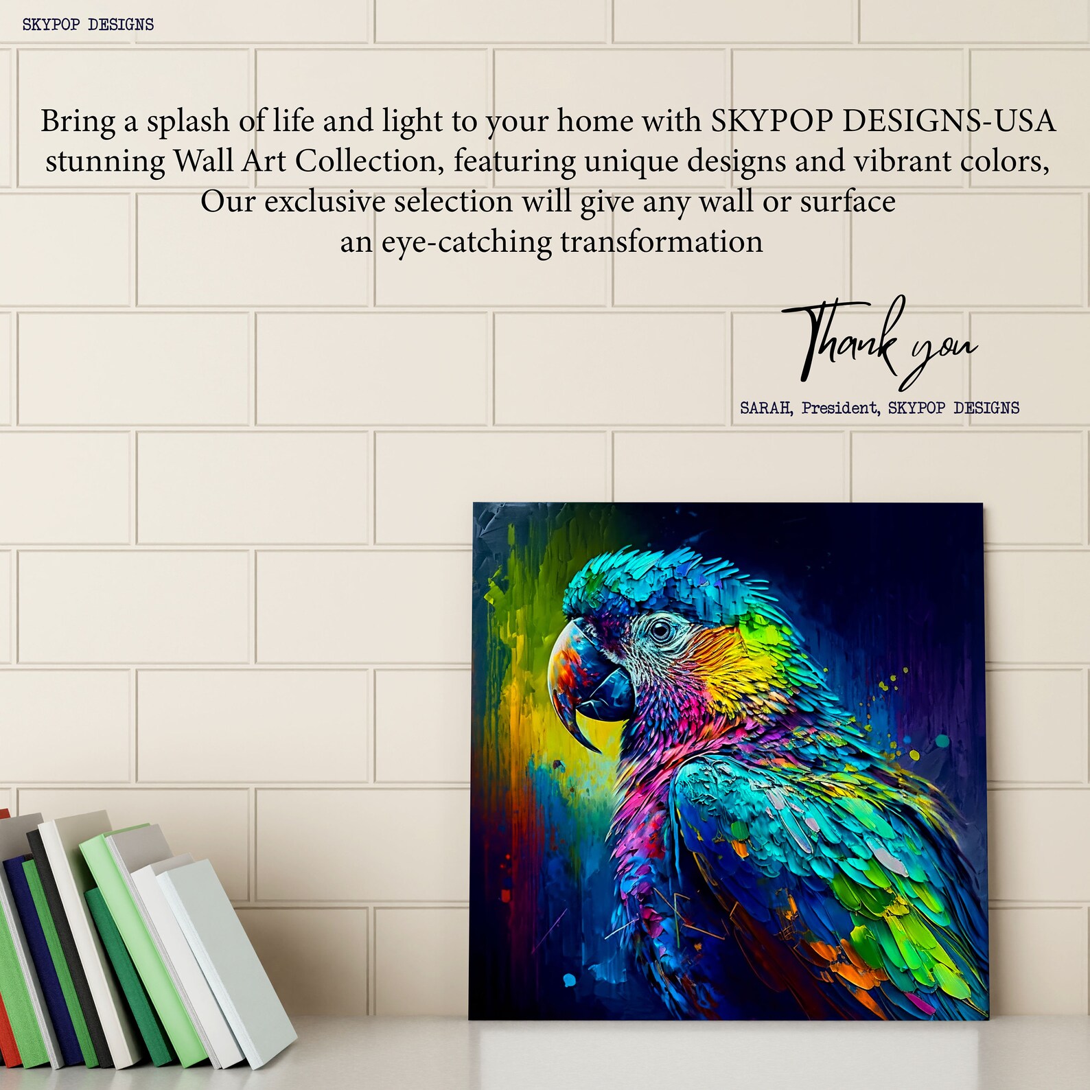 Parrot Artwork Parrot Wall Hanging Parrot Canvas Hanging Etsy