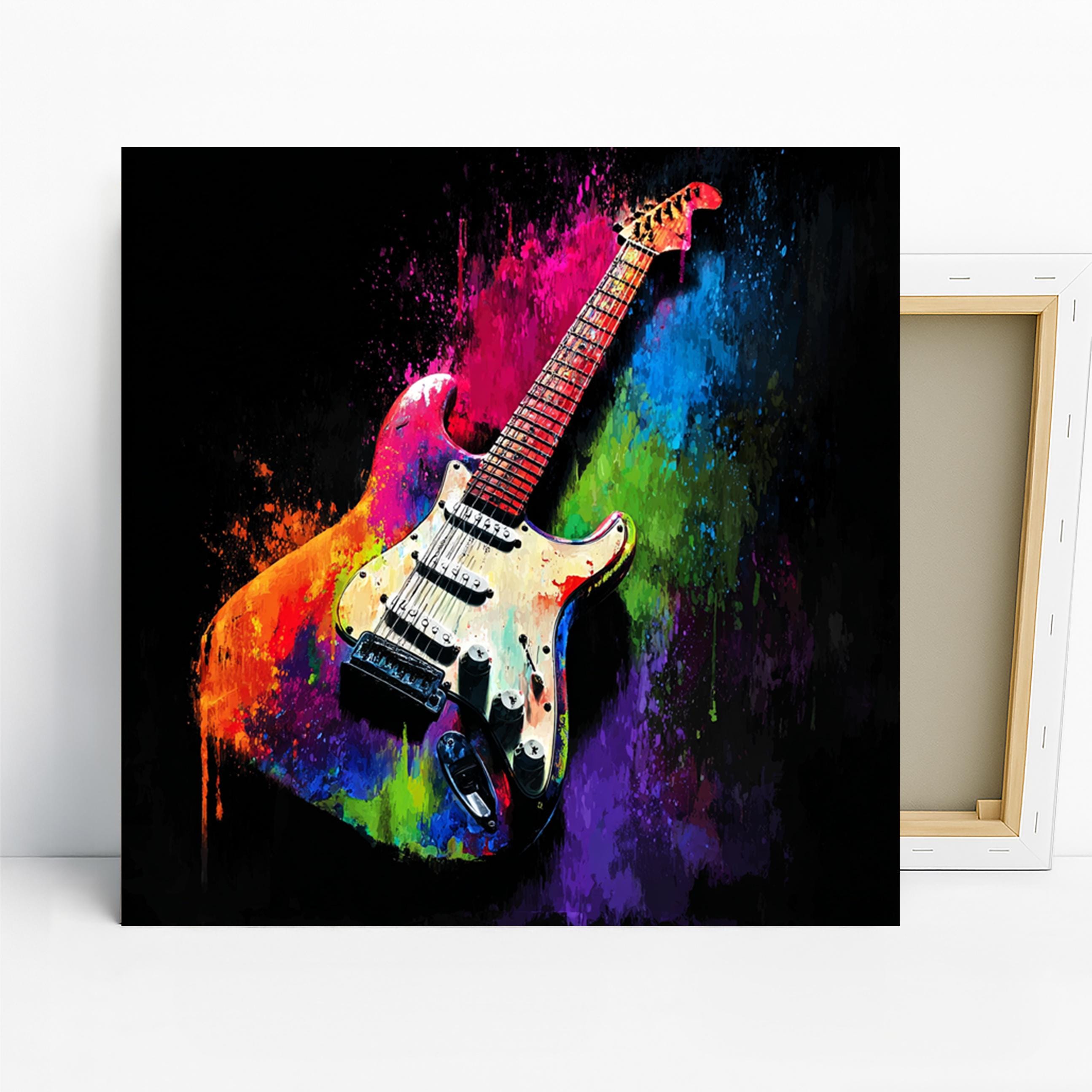 Electric Guitar Art, Poster or Canvas, Graffiti Pop Art Modern