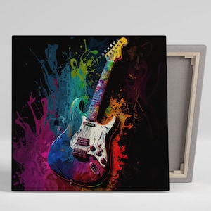 Guitar Wall Art, Canvas Or Poster, Music Wall Hanging, Home Decor, Music Wall Art, Guitar-Themed Decor, Music-Inspired Wall Art, Room Decor