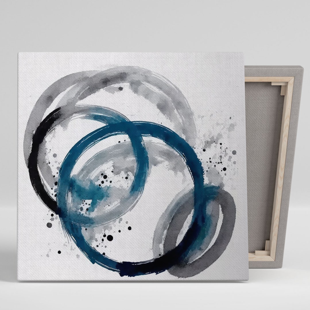 Black and White Circle Wall Decor, Canvas or Poster, Geometric Art ...