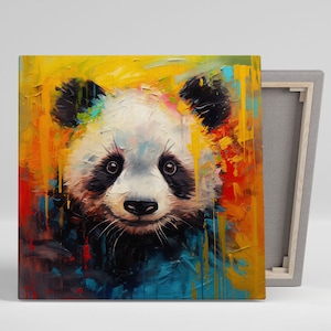 Panda Wall Art, Canvas Or Poster, Panda Wall Decor, Panda Wall Hanging, Modern Décor, Minimalist Decor, Contemporary Decor, Panda Artwork