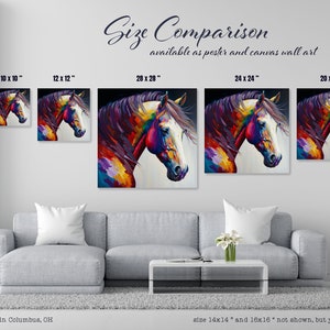 Horse Wall Hanging, Canvas Decor, Horse Wall Decor, White Horse Wall ...