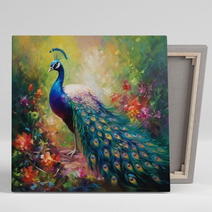 Peacock Decor, Canvas Or Poster, Animal Decor, Home Wall Art, Exotic  decor, Living Room Wall Decor, Living Room Decor, Peacock Wall  Art