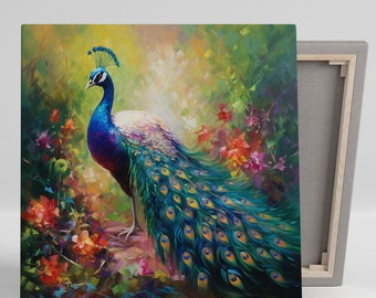 Peacock Decor, Canvas Or Poster, Animal Decor, Home Wall Art, Exotic  decor, Living Room Wall Decor, Living Room Decor, Peacock Wall  Art