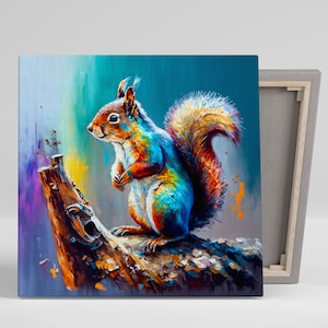 The Art of the Squirrel, Canvas Or Poster, Squirrel Art, Wall Art, Decor, Decoration, Animal Decor, Tree Decor, Animal Decor, Squirrel Decor