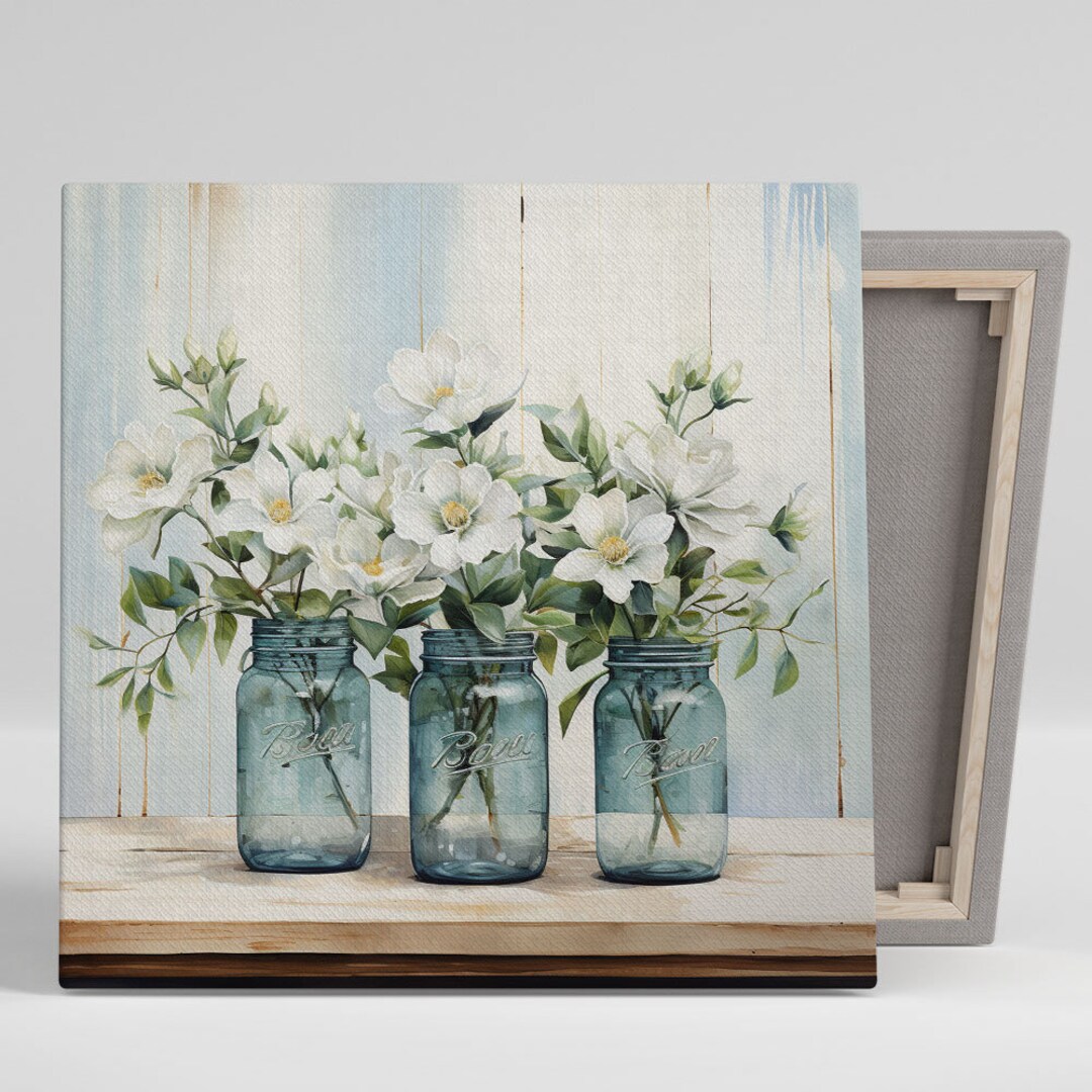 Flower in Vase Wall Art, Canvas or Poster, Floral Elegance