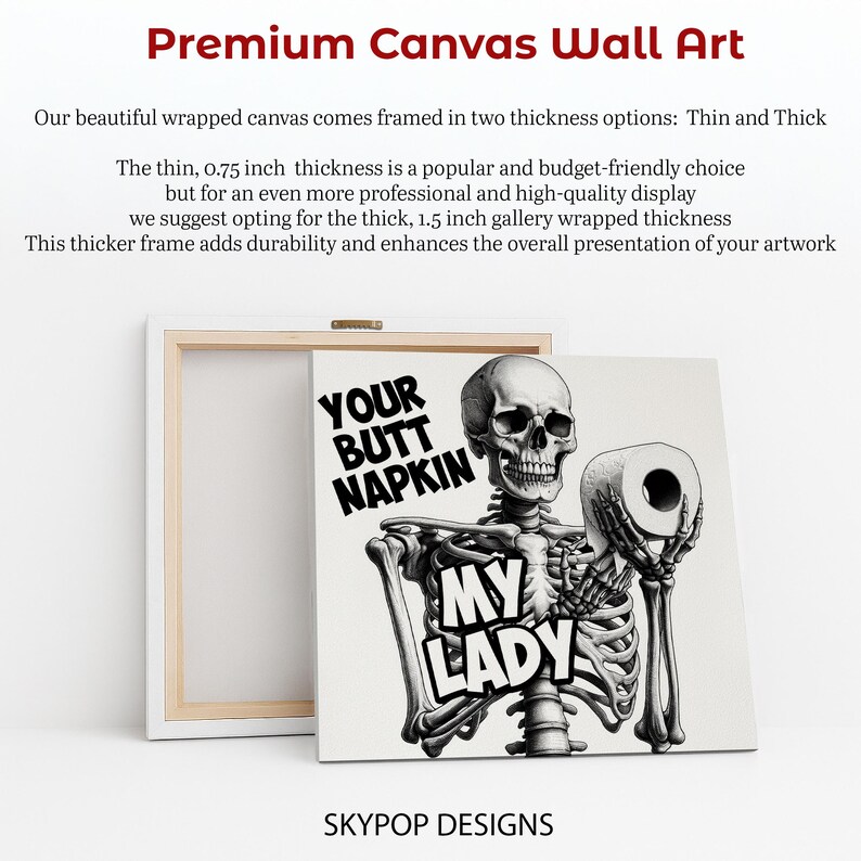 Skeleton Art, Canvas or Poster, Graffiti Pop Art Decor, Living Room Game Room Office Bathroom Wall Art, Black and White afbeelding 7