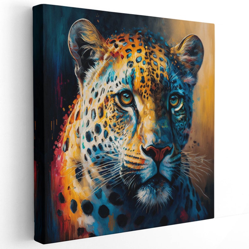 Leopard Wall Art, Canvas Or Poster, Leopard Wall Decor, Leopard Art, Leopard Wall Decor, Leopard Art Print, Wild Animal Wall Art image 8