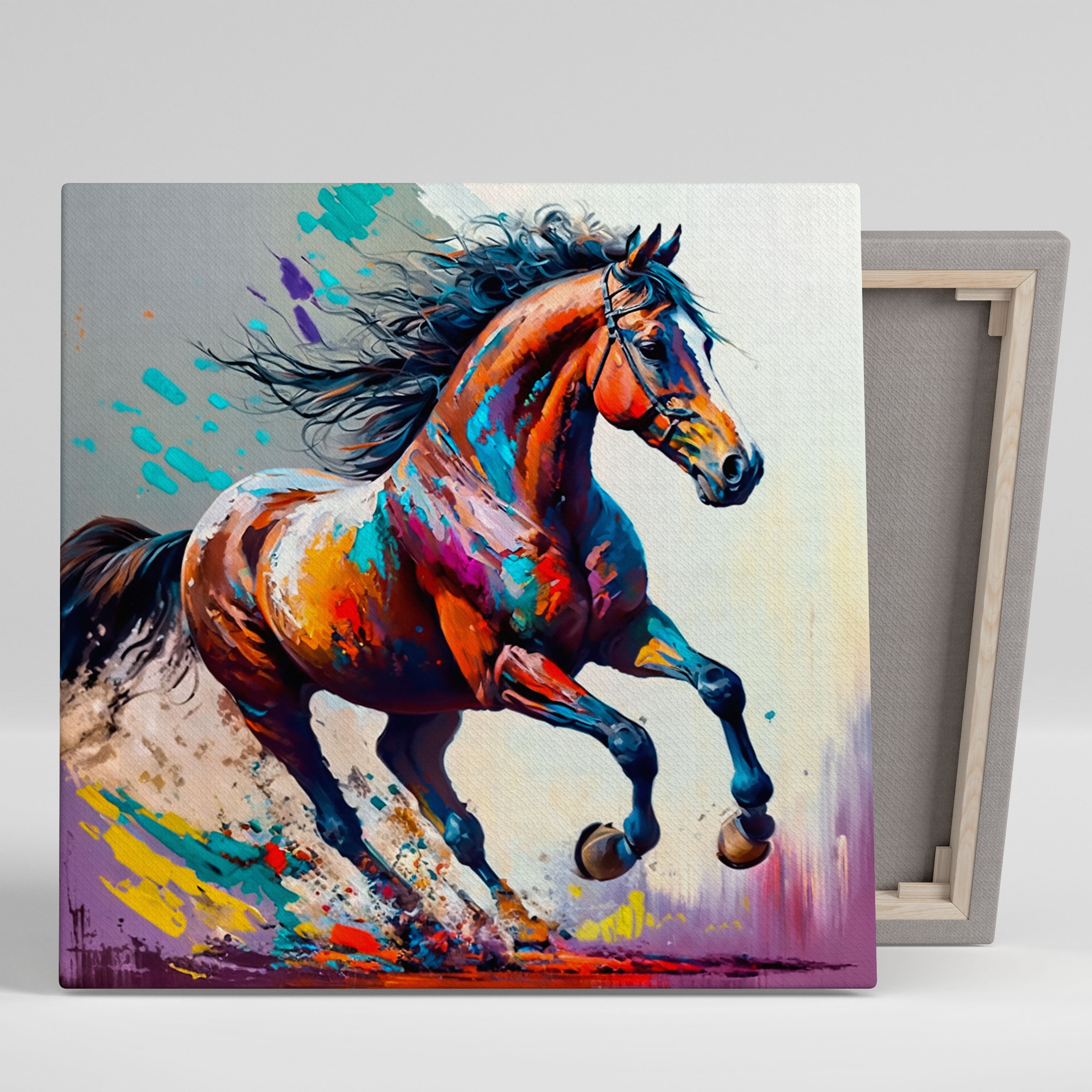 Colorful Horse Art Etsy