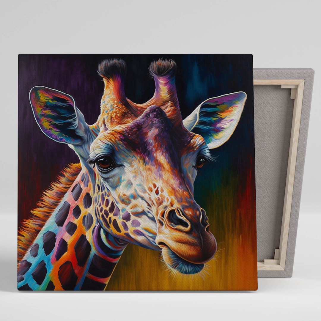Giraffe Wall Art, Canvas or Poster, Safari Wall Art, Giraffe Wall