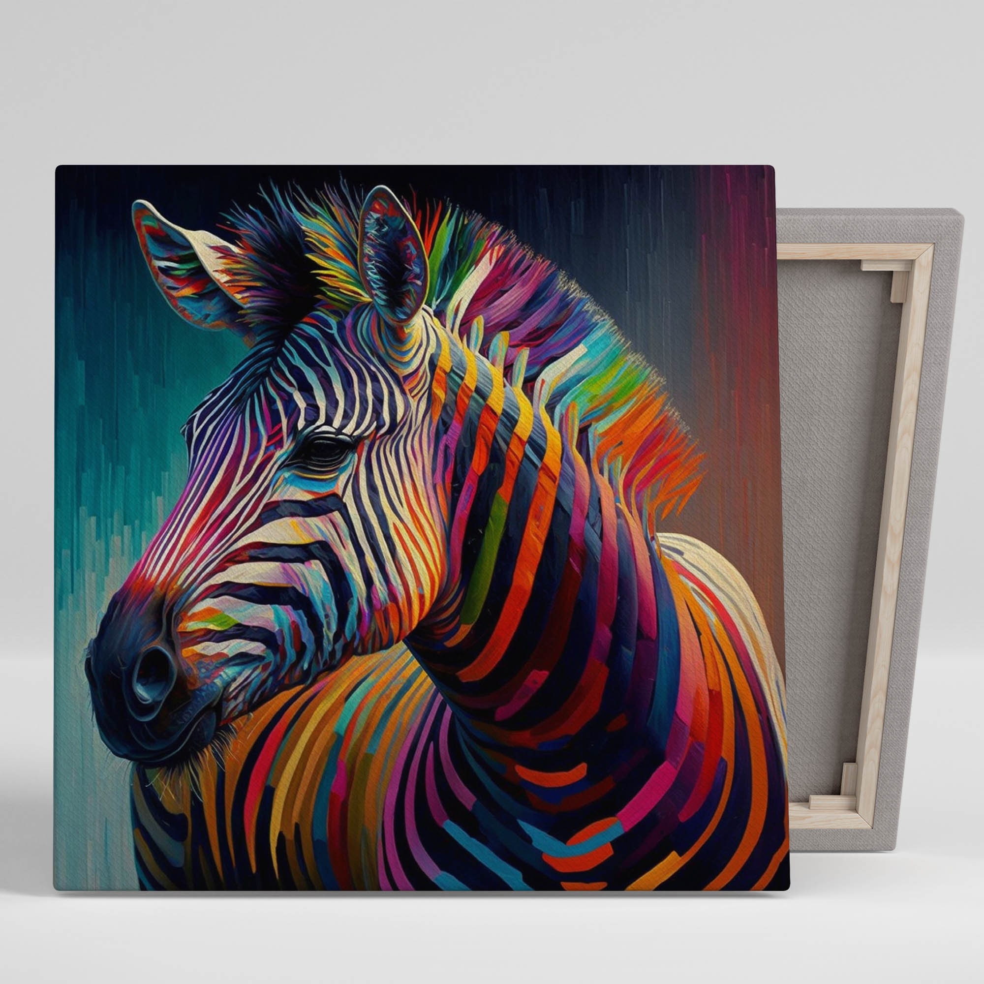 Paint by Number Gift for Adults Colorful Zebra 