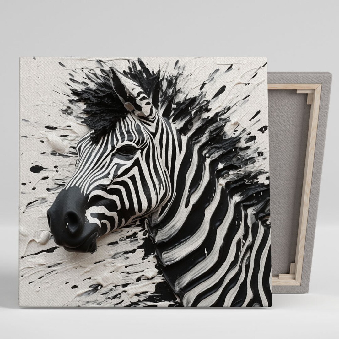 Zebra Wall Decor, Canvas or Poster, Zebra Wall Decor, Animal Decor