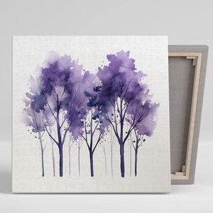 Purple Flower Wall Art, Canvas Or Poster, Botanical Beauty, Purple Blossoms Decor, Contemporary Floral Decor, Modern Botanical Art