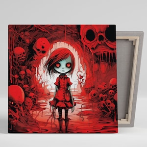 Scary Doll Wall Art, Canvas Or Poster, Scary Doll Wall Hanging, Horror Doll Decor, Gothic Doll Prints, Horror-Themed Doll Art, Home Decor