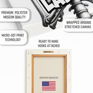 Skeleton Art, Canvas or Poster, Graffiti Pop Art Decor, Living Room Game Room Office Bathroom Wall Art, Black and White afbeelding 5